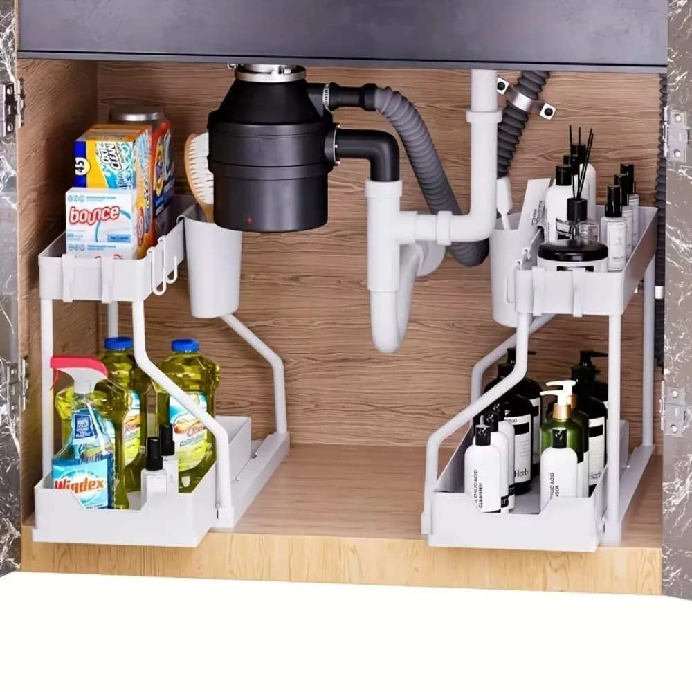 2-Tier-Slide-Out-Under-Sink-Organizer-with-Hooks-Space-Saving-Storage-Rack-for-Kitchen-Bathroom-3