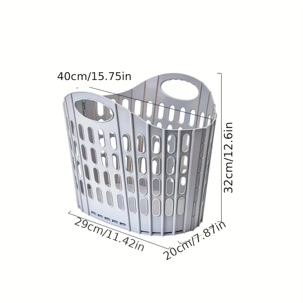 Bohemian-Style-Foldable-Laundry-Basket-with-Handle-Durable-Plastic-Rectangular-Design-Breathable-Lightweight-2