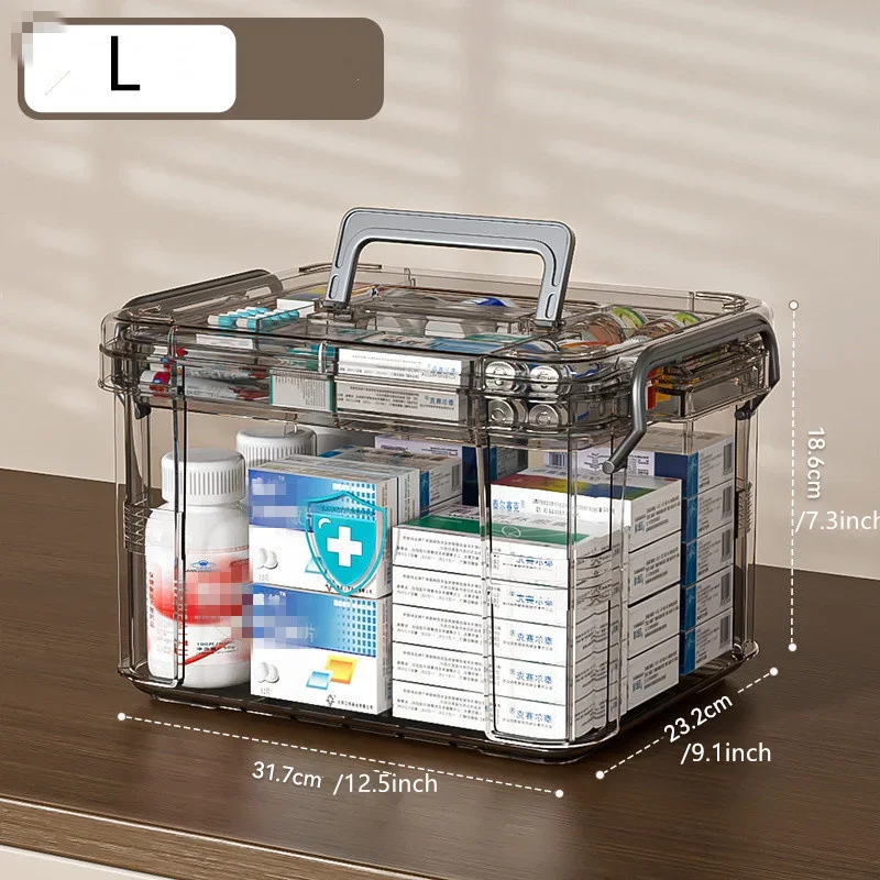 Multifunctional-Transparent-Medicine-Organizer-with-Tray-Water-Resistant-Plastic-Storage-Box-for-Pills-First-Aid-Kit-4