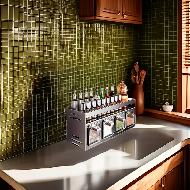 Wall-Mount-Spice-Rack-Organizer-No-Drilling-Space-Saving-Durable-Aluminum-Kitchen-Storage-Must-Have-for-4
